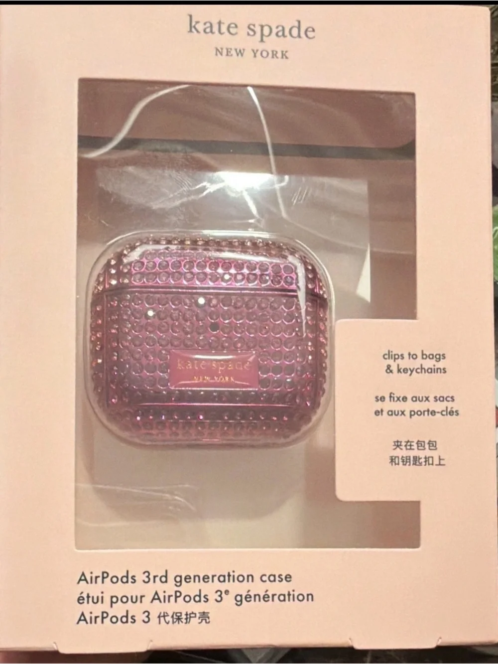 kate spade pink multi AirPods 3rd Gen Case